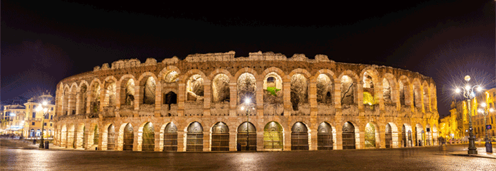 External photo of the Arena di Verona. Arena di Verona Opera Festival