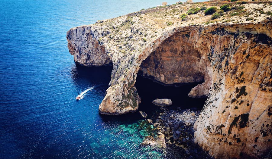 Aerial view of Blue Grotto